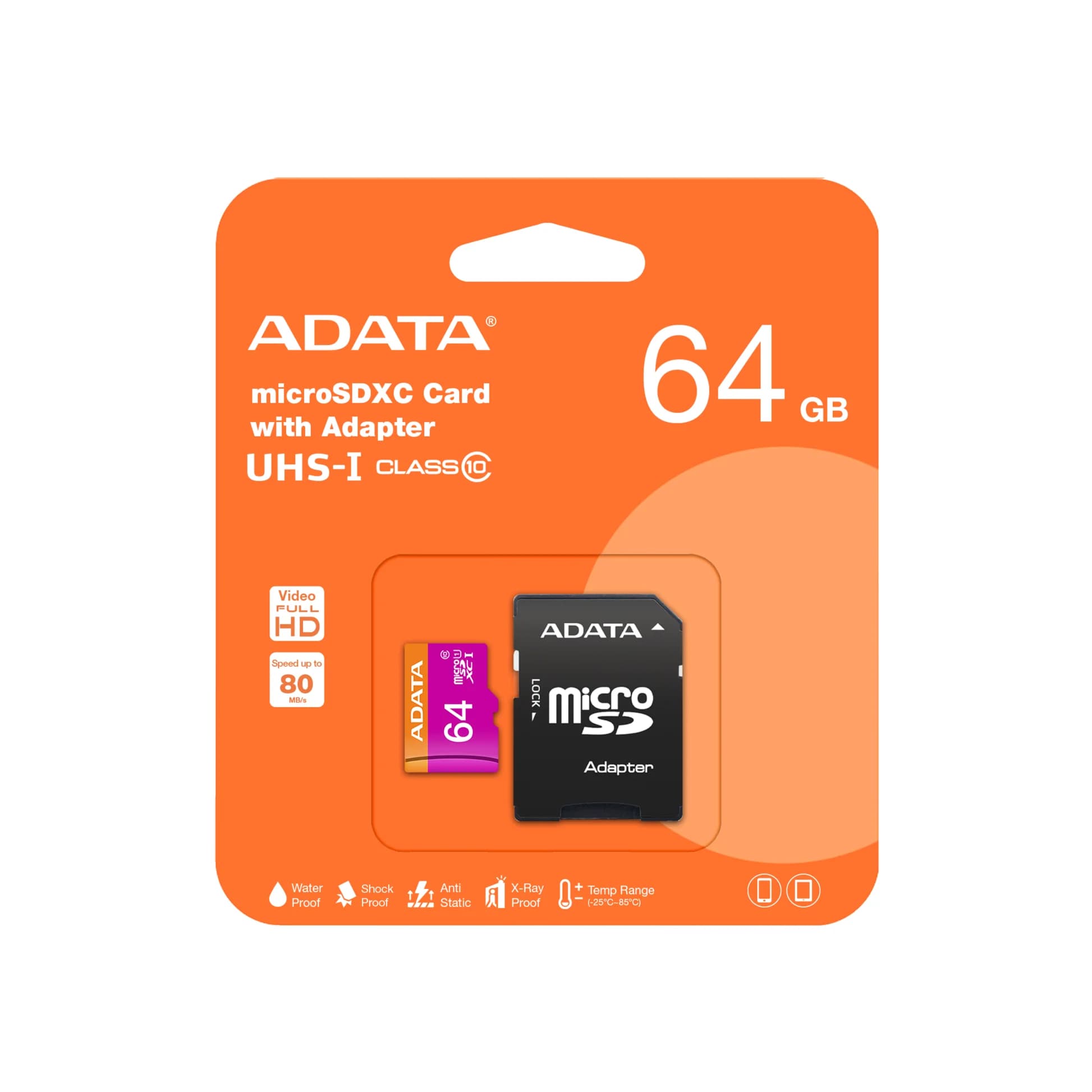 Memoria Micro SD con Adaptador de 64GB Clase 10