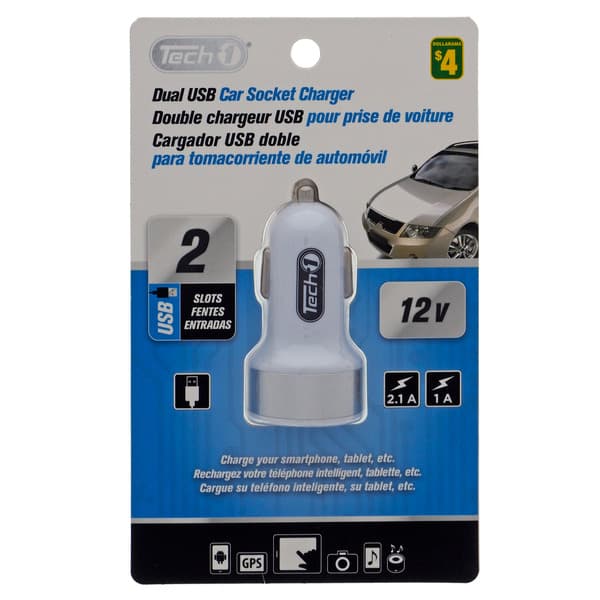 Cargador USB Dual para Carro de 12V