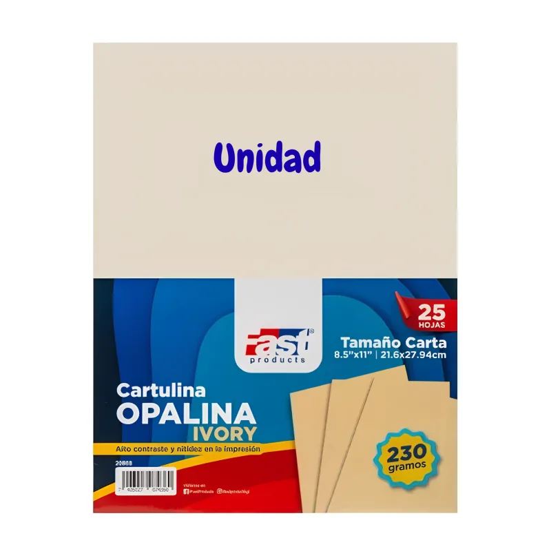 Cartulina Opalina Unidad