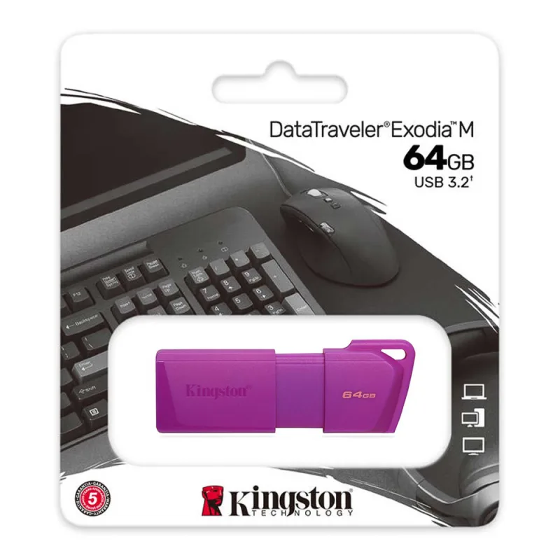 Memoria USB 3.2 Kingston de 64GB  Exodia M