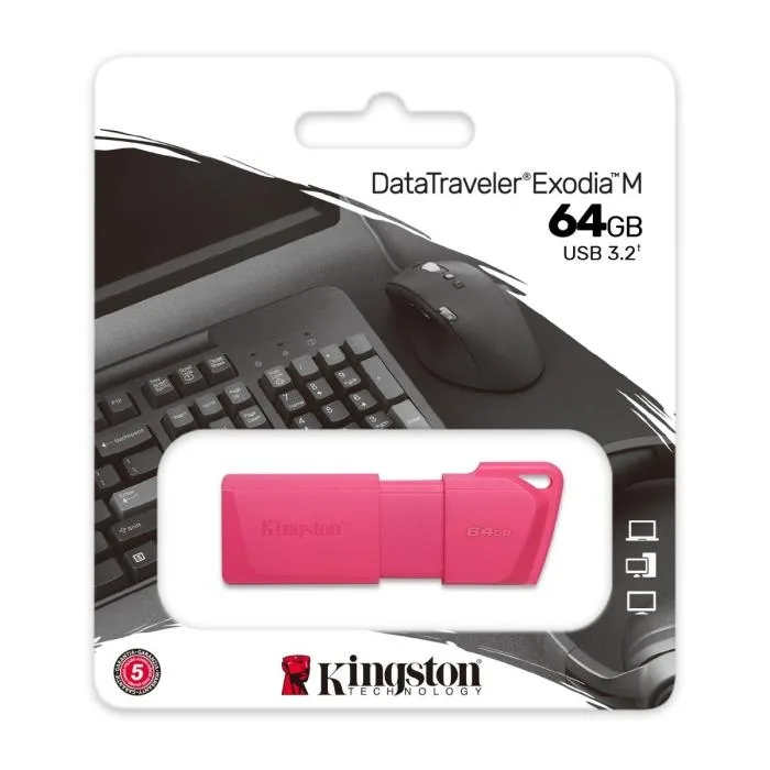 Memoria USB 3.2 Kingston de 64GB  Exodia M