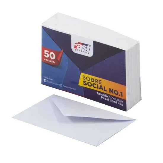 Sobre Blanco Social 5.7cm x 8.9 cm 75g